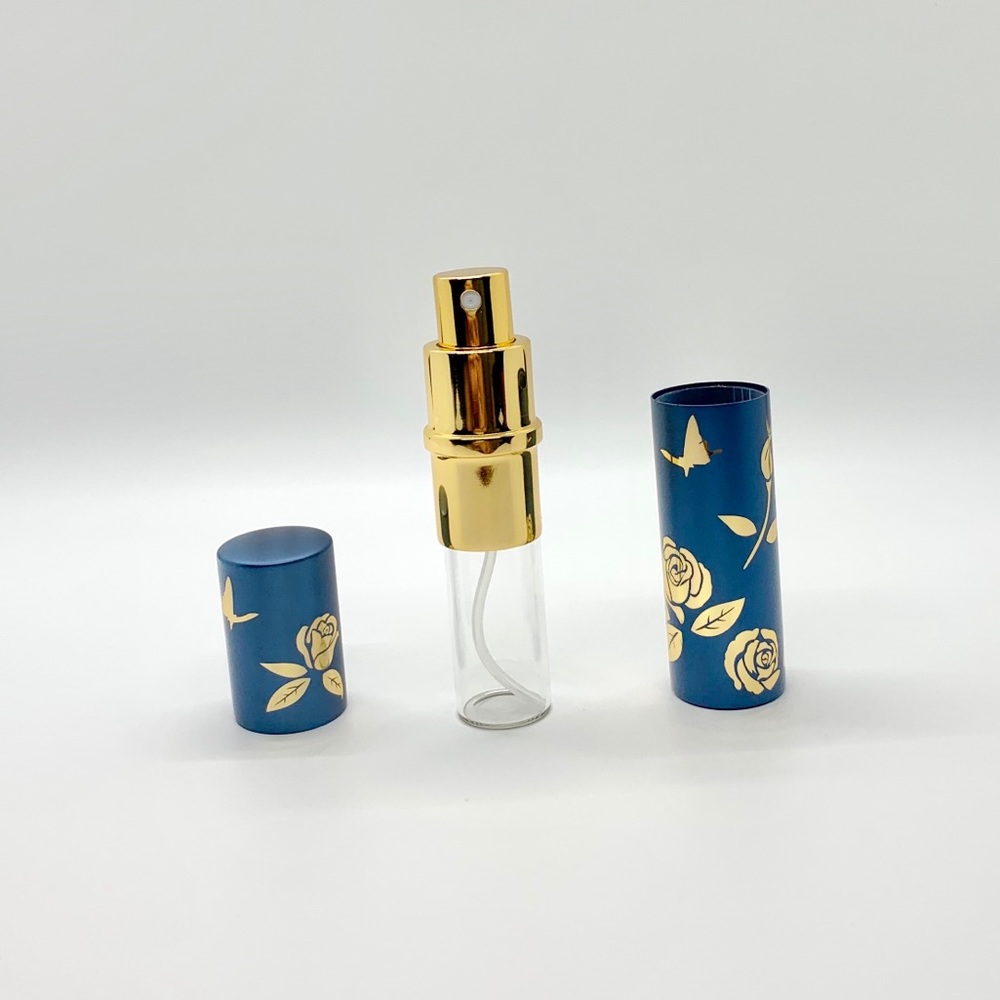Blue and Gold flower atomizer